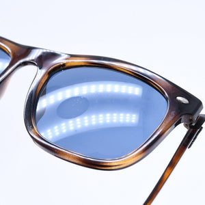 RAYBAN レイバン サングラス べっ甲調 RB 4260D アセテート ブラウン ブラック ブルーレンズ シルバー金具 サイズ57◻︎19 美品 中古 4a008464