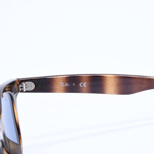 RAYBAN レイバン サングラス べっ甲調 RB 4260D アセテート ブラウン ブラック ブルーレンズ シルバー金具 サイズ57◻︎19 美品 中古 4a008464