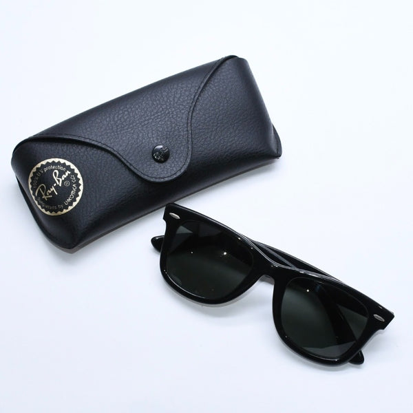 RAYBAN レイバン WAYFARER ウェイフェーラー サングラス B&L 5022 アセテート ブラック シルバー金具 美品 中古 4a008490
