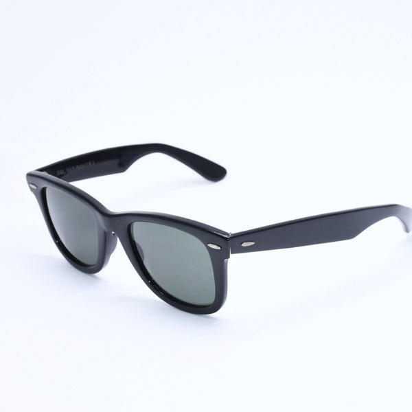 RAYBAN レイバン WAYFARER ウェイフェーラー サングラス B&L 5022 アセテート ブラック シルバー金具 美品 中古 4a008490