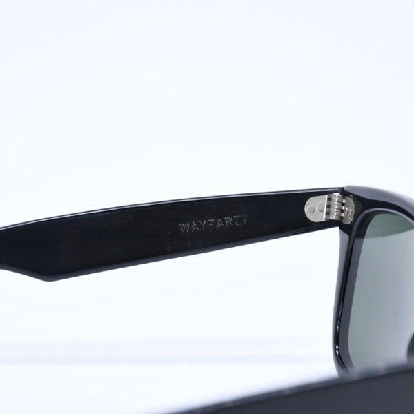 RAYBAN レイバン WAYFARER ウェイフェーラー サングラス B&L 5022 アセテート ブラック シルバー金具 美品 中古 4a008490