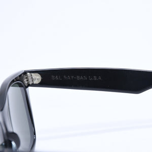 RAYBAN レイバン WAYFARER ウェイフェーラー サングラス B&L 5022 アセテート ブラック シルバー金具 美品 中古 4a008490