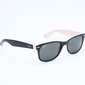 極美品 RAYBAN レイバン ニューウェイフェラー サングラス メガネ バイカラー RB2132 アイボリー ブラック 中古 4a008459