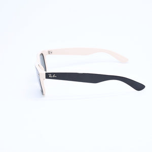 極美品 RAYBAN レイバン ニューウェイフェラー サングラス メガネ バイカラー RB2132 アイボリー ブラック 中古 4a008459