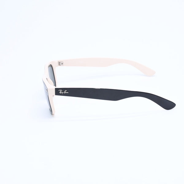 極美品 RAYBAN レイバン ニューウェイフェラー サングラス メガネ バイカラー RB2132 アイボリー ブラック 中古 4a008459