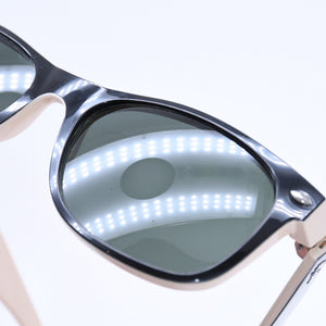 極美品 RAYBAN レイバン ニューウェイフェラー サングラス メガネ バイカラー RB2132 アイボリー ブラック 中古 4a008459
