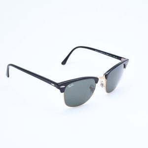 RAYBAN レイバン サングラス クラブマスター RB3016 イタリア製 アセテート メタル ブラック ゴールド金具 良品 中古 4a008621