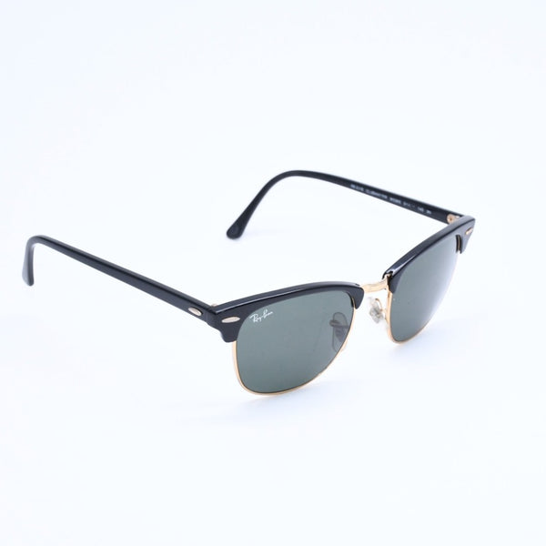 RAYBAN レイバン サングラス クラブマスター RB3016 イタリア製 アセテート メタル ブラック ゴールド金具 良品 中古 4a008621