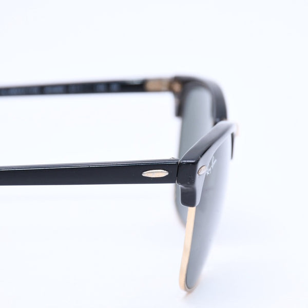 RAYBAN レイバン サングラス クラブマスター RB3016 イタリア製 アセテート メタル ブラック ゴールド金具 良品 中古 4a008621