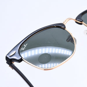 RAYBAN レイバン サングラス クラブマスター RB3016 イタリア製 アセテート メタル ブラック ゴールド金具 良品 中古 4a008621