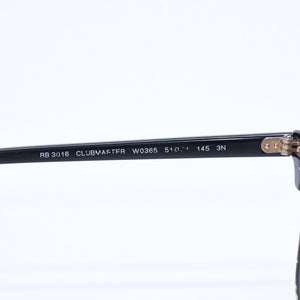 RAYBAN レイバン サングラス クラブマスター RB3016 イタリア製 アセテート メタル ブラック ゴールド金具 良品 中古 4a008621