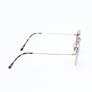 極美品 RAYBAN レイバン デイビッド ラウンド サングラス RB3582 イタリア製 メタル パープル ゴールド金具 サイズ53◻︎20 中古 4a008513