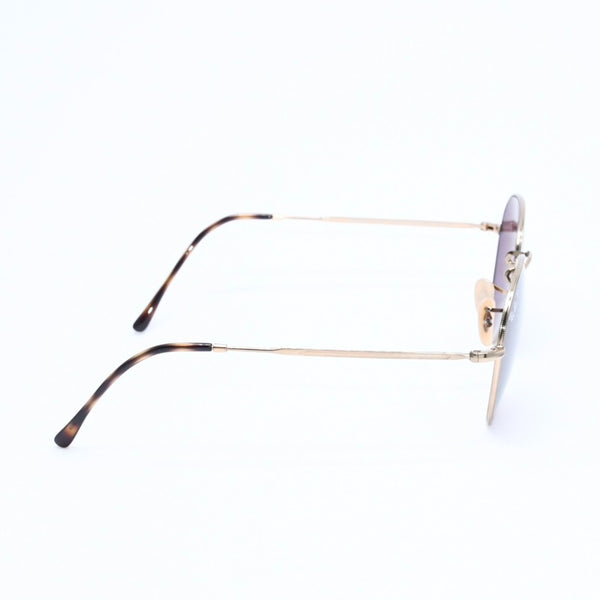 極美品 RAYBAN レイバン デイビッド ラウンド サングラス RB3582 イタリア製 メタル パープル ゴールド金具 サイズ53◻︎20 中古 4a008513