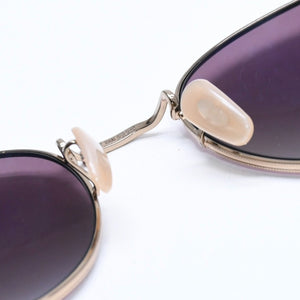 極美品 RAYBAN レイバン デイビッド ラウンド サングラス RB3582 イタリア製 メタル パープル ゴールド金具 サイズ53◻︎20 中古 4a008513