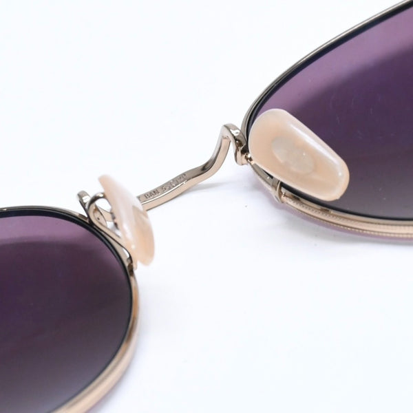 極美品 RAYBAN レイバン デイビッド ラウンド サングラス RB3582 イタリア製 メタル パープル ゴールド金具 サイズ53◻︎20 中古 4a008513