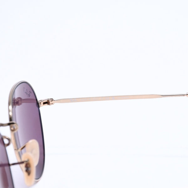 極美品 RAYBAN レイバン デイビッド ラウンド サングラス RB3582 イタリア製 メタル パープル ゴールド金具 サイズ53◻︎20 中古 4a008513