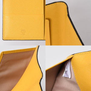 MCM エムシーエム ウサギ パスポートケース ヴィセトス柄 MZZ 1ZXL02 PK001 レザー ピンク ブラック イエロー 美品 中古4a009234