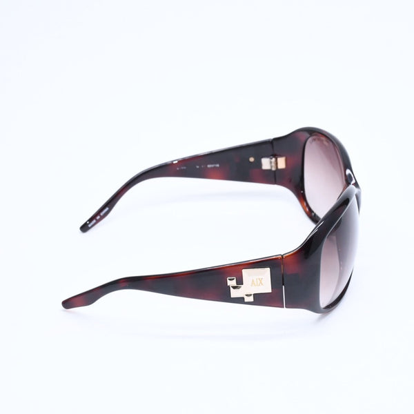 ARMANI EXCHANGE アルマーニエクスチェンジ サングラス AX086S アセテート メタル ブラウン ゴールド金具 サイズ62◻︎115 美品 中古 4a008442