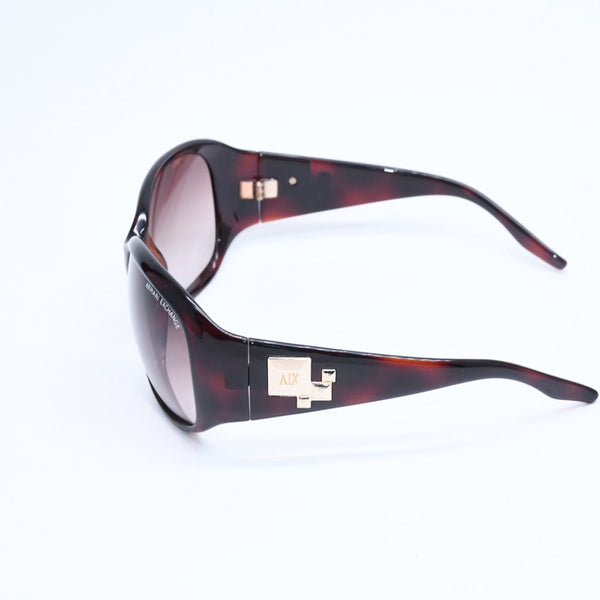 ARMANI EXCHANGE アルマーニエクスチェンジ サングラス AX086S アセテート メタル ブラウン ゴールド金具 サイズ62◻︎115 美品 中古 4a008442