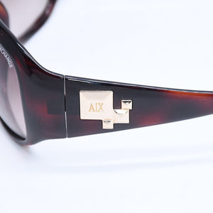 ARMANI EXCHANGE アルマーニエクスチェンジ サングラス AX086S アセテート メタル ブラウン ゴールド金具 サイズ62◻︎115 美品 中古 4a008442