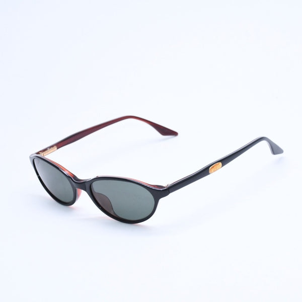 RAYBAN レイバン Bausch＆Lomb オーバル型 ヴィンテージ サングラス W2833 アセテート メタル ブラック ブラウン ゴールド金具 美品 中古 4a008630