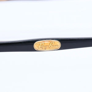 RAYBAN レイバン Bausch＆Lomb オーバル型 ヴィンテージ サングラス W2833 アセテート メタル ブラック ブラウン ゴールド金具 美品 中古 4a008630