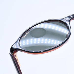 RAYBAN レイバン Bausch＆Lomb オーバル型 ヴィンテージ サングラス W2833 アセテート メタル ブラック ブラウン ゴールド金具 美品 中古 4a008630