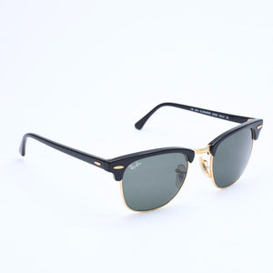 RAYBAN レイバン CLUBMASTER CLASSIC クラブマスター クラシック サングラス ブラック ゴールド サイズ49□21 美品 中古 4a008450