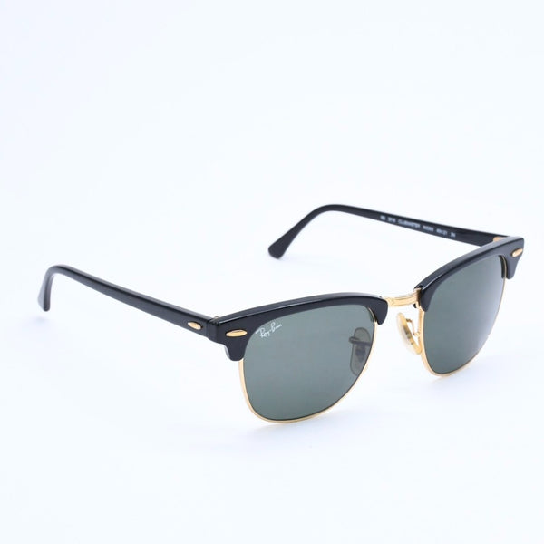 RAYBAN レイバン CLUBMASTER CLASSIC クラブマスター クラシック サングラス ブラック ゴールド サイズ49□21 美品 中古 4a008450