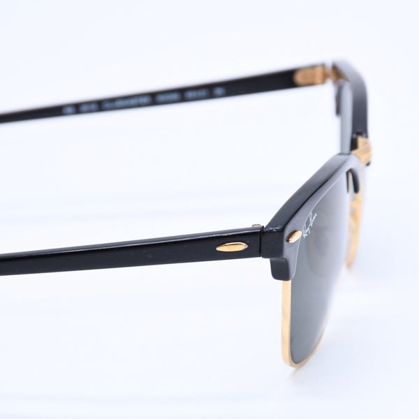 RAYBAN レイバン CLUBMASTER CLASSIC クラブマスター クラシック サングラス ブラック ゴールド サイズ49□21 美品 中古 4a008450