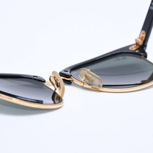 RAYBAN レイバン CLUBMASTER CLASSIC クラブマスター クラシック サングラス ブラック ゴールド サイズ49□21 美品 中古 4a008450