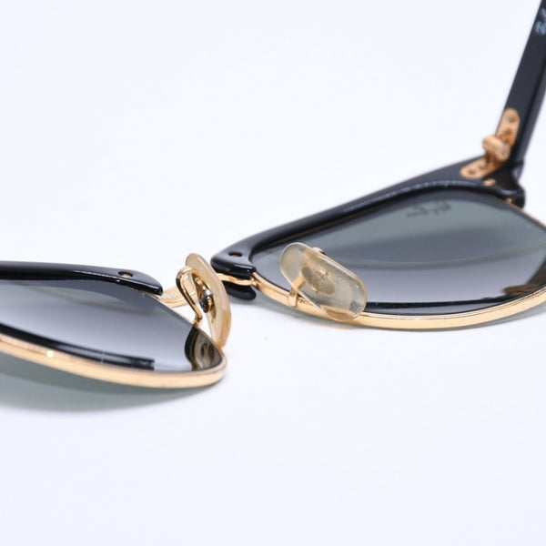 RAYBAN レイバン CLUBMASTER CLASSIC クラブマスター クラシック サングラス ブラック ゴールド サイズ49□21 美品 中古 4a008450