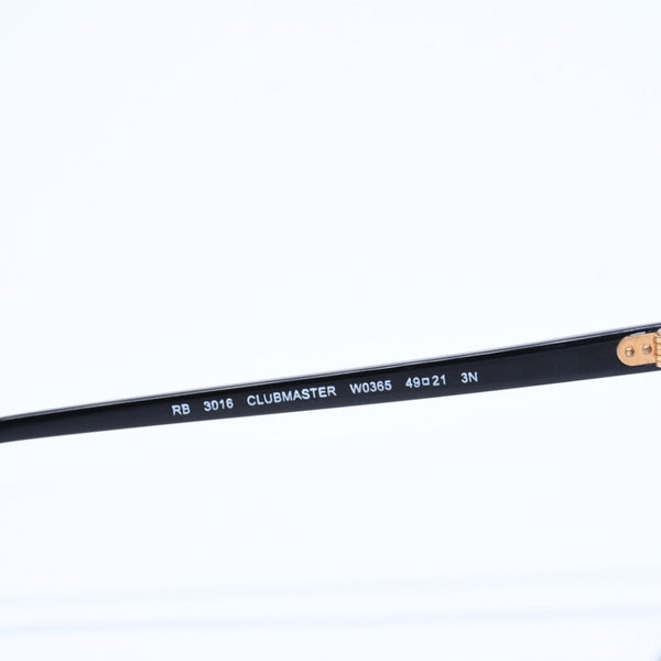 RAYBAN レイバン CLUBMASTER CLASSIC クラブマスター クラシック サングラス ブラック ゴールド サイズ49□21 美品 中古 4a008450