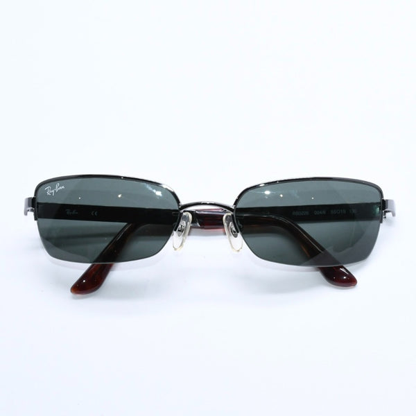 極美品 RAYBAN レイバン ハーフリム サングラス RB3226 メタル ブラウン ブラックメタル金具 サイズ55□19 中古 4a008624