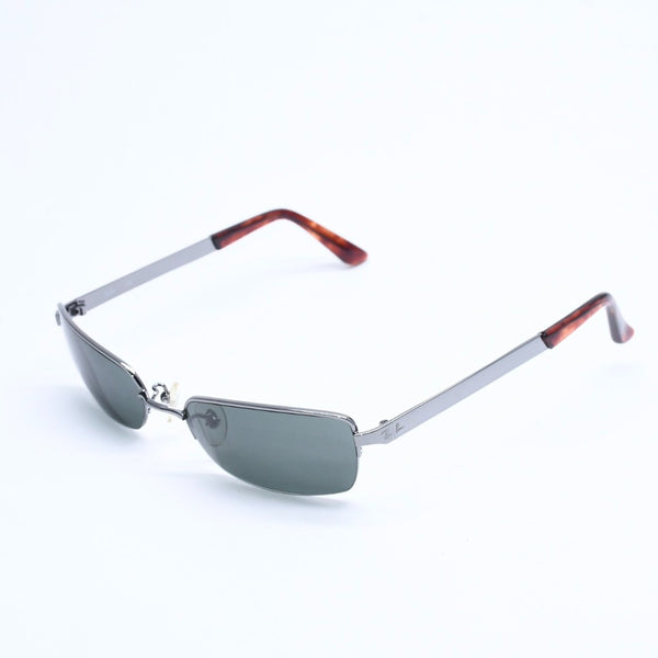 極美品 RAYBAN レイバン ハーフリム サングラス RB3226 メタル ブラウン ブラックメタル金具 サイズ55□19 中古 4a008624