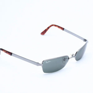 極美品 RAYBAN レイバン ハーフリム サングラス RB3226 メタル ブラウン ブラックメタル金具 サイズ55□19 中古 4a008624