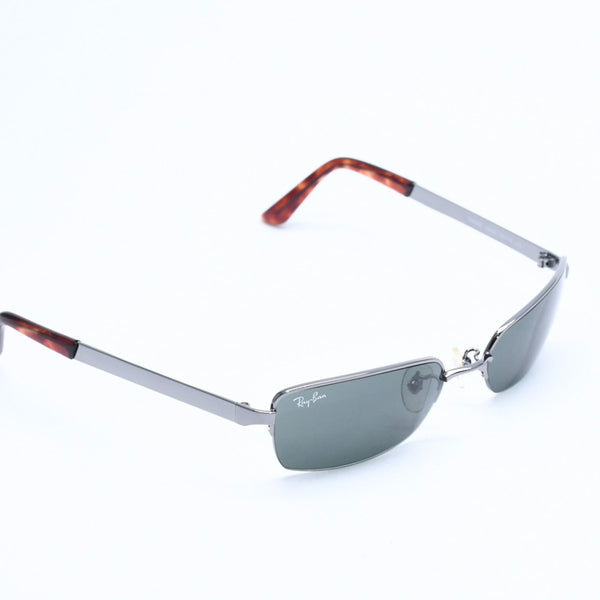 極美品 RAYBAN レイバン ハーフリム サングラス RB3226 メタル ブラウン ブラックメタル金具 サイズ55□19 中古 4a008624