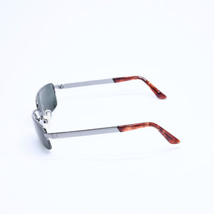 極美品 RAYBAN レイバン ハーフリム サングラス RB3226 メタル ブラウン ブラックメタル金具 サイズ55□19 中古 4a008624