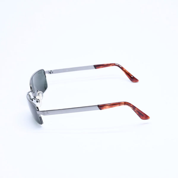 極美品 RAYBAN レイバン ハーフリム サングラス RB3226 メタル ブラウン ブラックメタル金具 サイズ55□19 中古 4a008624