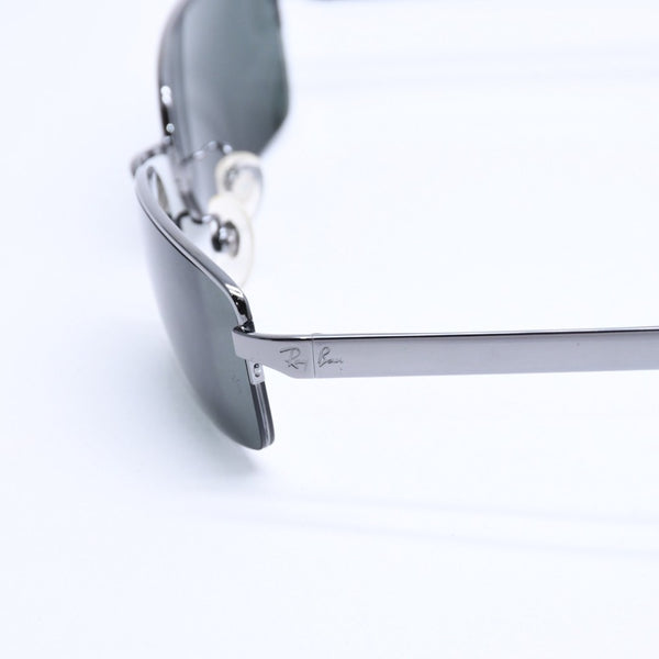 極美品 RAYBAN レイバン ハーフリム サングラス RB3226 メタル ブラウン ブラックメタル金具 サイズ55□19 中古 4a008624