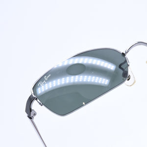 極美品 RAYBAN レイバン ハーフリム サングラス RB3226 メタル ブラウン ブラックメタル金具 サイズ55□19 中古 4a008624