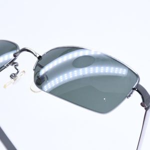 極美品 RAYBAN レイバン ハーフリム サングラス RB3226 メタル ブラウン ブラックメタル金具 サイズ55□19 中古 4a008624
