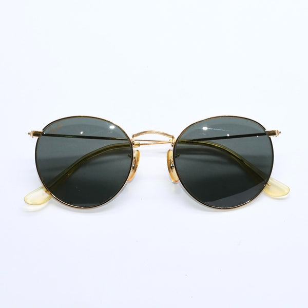 RAYBAN レイバン ラウンドメタル サングラス RB3447 ゴールド グリーンレンズ メタル 美品 中古 4a008516