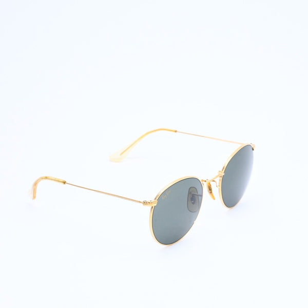 RAYBAN レイバン ラウンドメタル サングラス RB3447 ゴールド グリーンレンズ メタル 美品 中古 4a008516