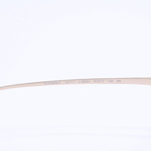 新品同様 CHANEL シャネル リムレス サングラス アイウェア 4271-T c.395S4 サイズ61□17 140 ココマーク ブラック ゴールド 中古 4a009145