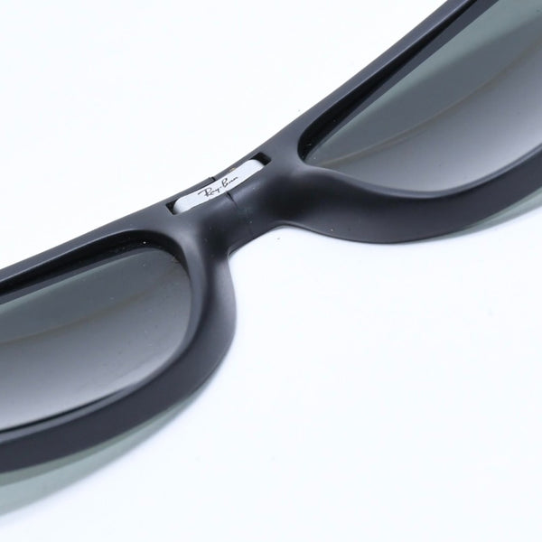 極美品 RAYBAN レイバン 折り畳み サングラス メガネ アセテート RB4105 シルバー金具 ブラック サイズ54□20 中古 4a008447