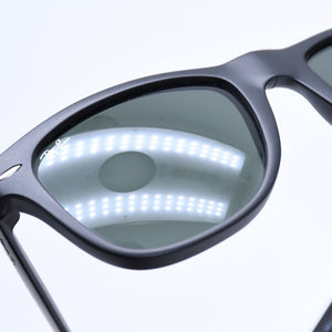 極美品 RAYBAN レイバン 折り畳み サングラス メガネ アセテート RB4105 シルバー金具 ブラック サイズ54□20 中古 4a008447