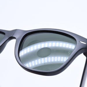 極美品 RAYBAN レイバン 折り畳み サングラス メガネ アセテート RB4105 シルバー金具 ブラック サイズ54□20 中古 4a008447