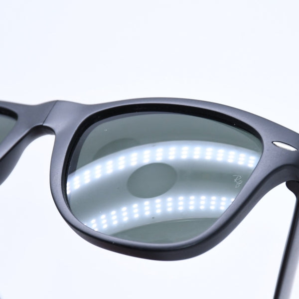 極美品 RAYBAN レイバン 折り畳み サングラス メガネ アセテート RB4105 シルバー金具 ブラック サイズ54□20 中古 4a008447