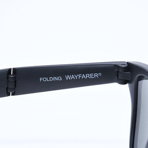 極美品 RAYBAN レイバン 折り畳み サングラス メガネ アセテート RB4105 シルバー金具 ブラック サイズ54□20 中古 4a008447